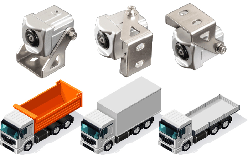 専用ブラケットで車種、用途に合わせた%0D自在な取付が可能